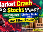 Market పడిపోయినప్పుడు ఏ Stocks చూడాలి? Growth, Dividend Stocks కోసం ఈ Checklist