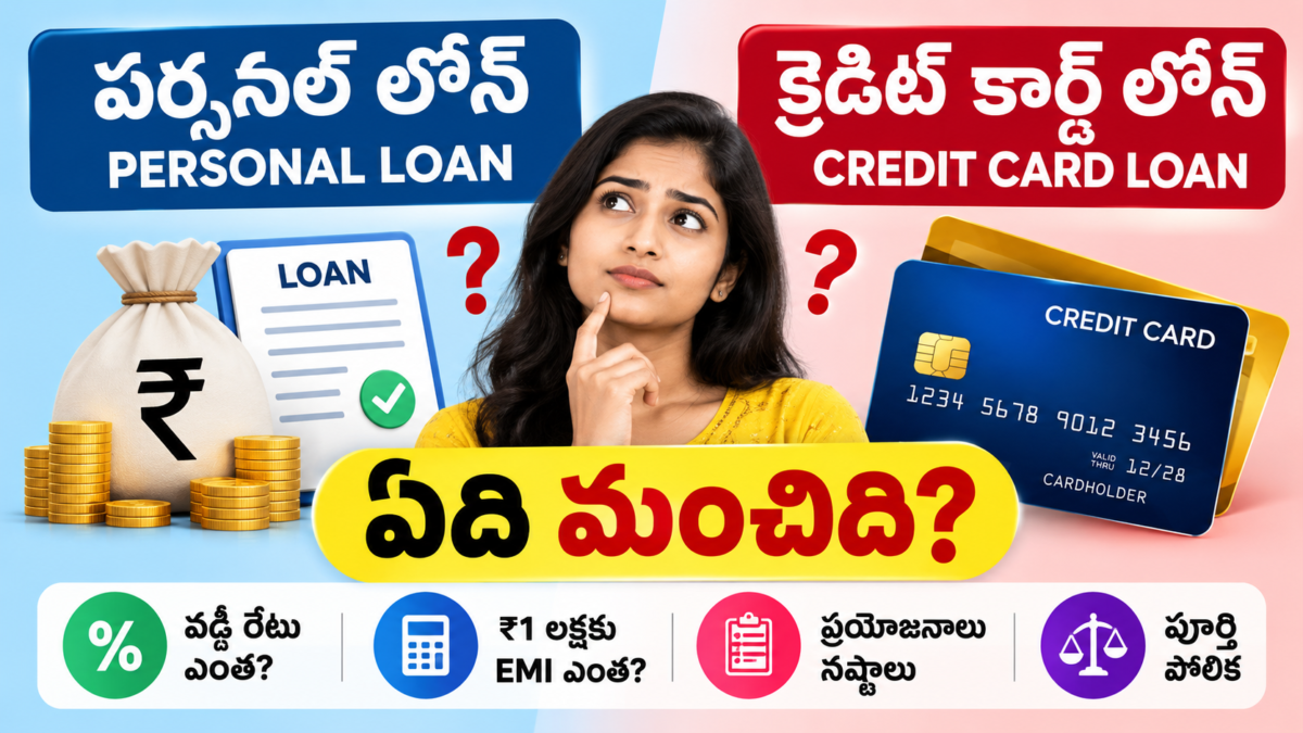 పర్సనల్ లోన్ తీసుకోవడం మంచిదా? క్రెడిట్ కార్డ్ లోన్ మంచిదా? ఏది తక్కువ వడ్డీ?