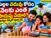 పిల్లల చదువు కోసం నెలకు ఎంత పొదుపు చేయాలి? ఖర్చుల లెక్కతో పూర్తి గైడ్